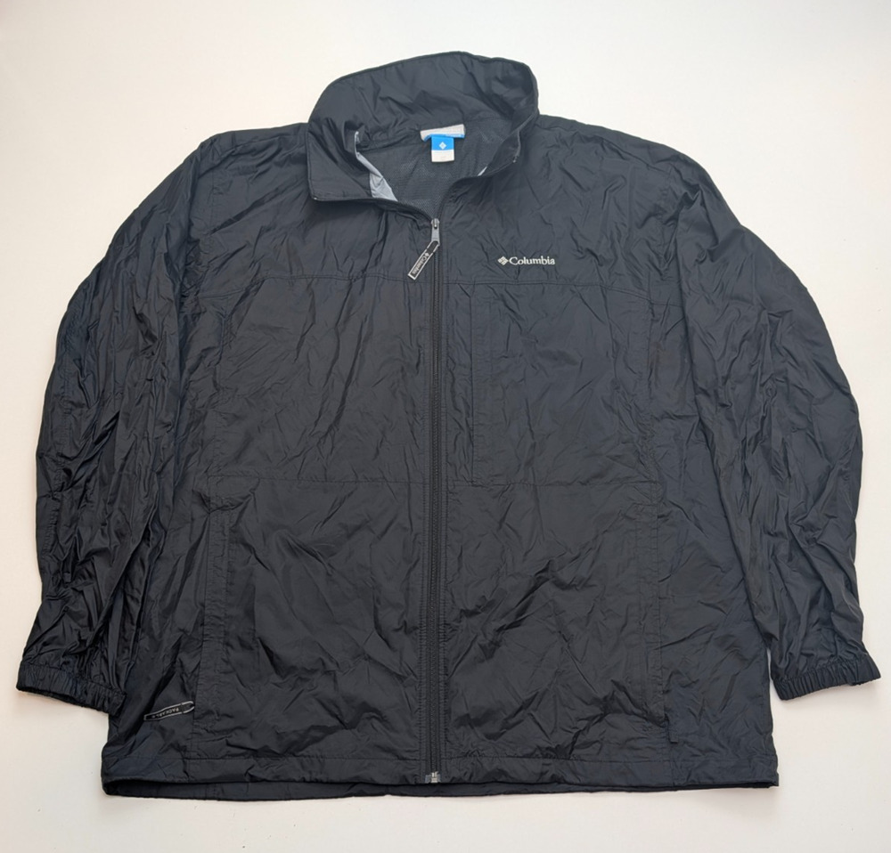 Columbia Sportswear Titanium Lightweight Wind Shell Jacket Hooded Mens Size 2XT